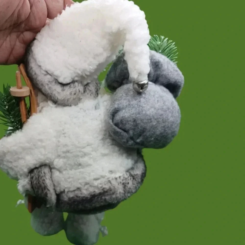 Arctic holiday  santa sitter silver & white color